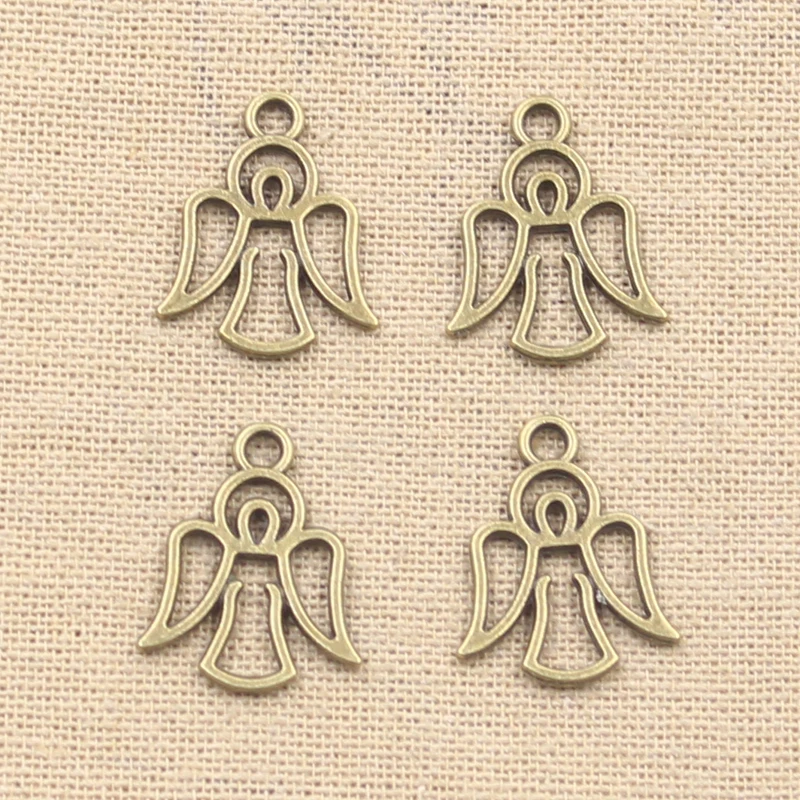 15pcs Charms Hollow Angel 20x12mm Antique Making Pendant fit,Vintage Tibetan Bronze Silver color,DIY Handmade Jewelry