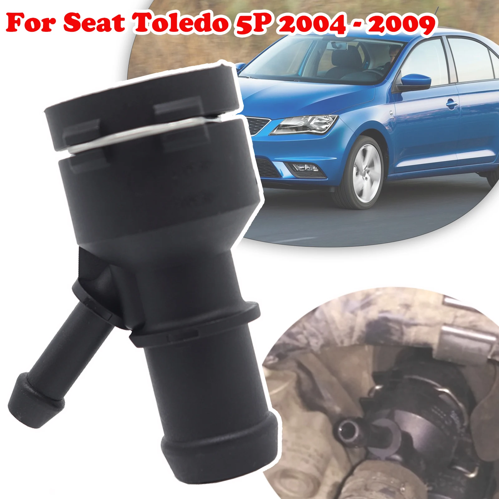 

For Seat Toledo 5P 2004 2005 - 2009 Car Heat Exchange Coolant Flange Pipe Connector 1K0122291C Heat Coolant Hose Coupling Flange