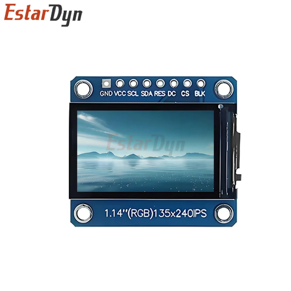 شاشة 1.14 بوصة IPS LCD 135x240 SPI ST7789، وحدة شاشة TFT ملونة 65K لمشاريع Arduino Raspberry Pi ESP32 STM32 ذاتية الصنع