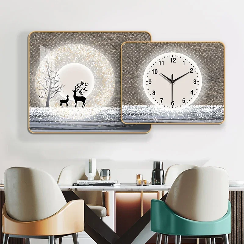 Perpetual Calendar Electronic Wall Clock, Mute, Simple, Living Room, Household Fashion, Decorative Painting