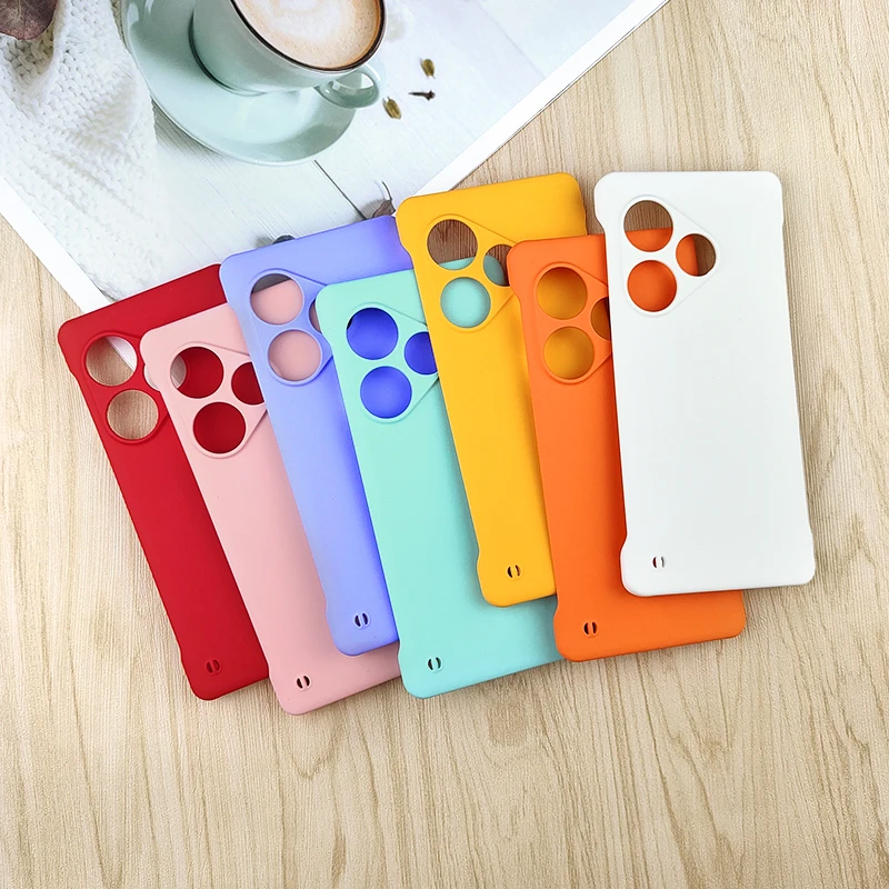 Candy Color Frameless Matte Case For Realme GT 6 6T GT6 T GT6T 5G Slim Hard PC Shockproof Bumper Cover