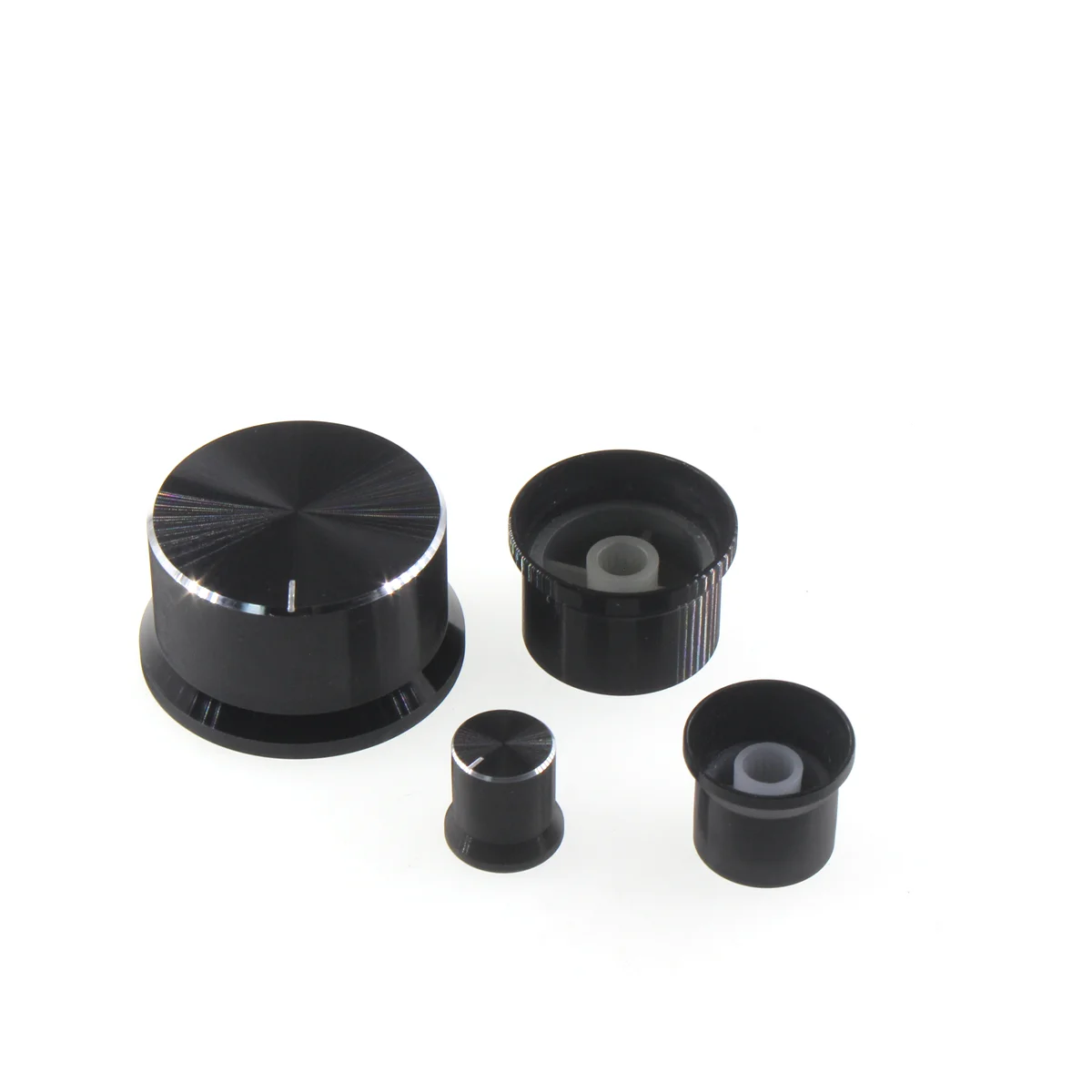5P/2CS Aluminum knob Straw hat horn encoder inner hole 6mm knob volume power amplifier adjustment fine turning metal cap
