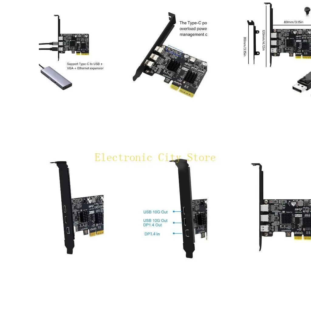 

USB C Card Card 10 Гбит / с. Скорость два порта Power Power DisplayPort включает HU8D