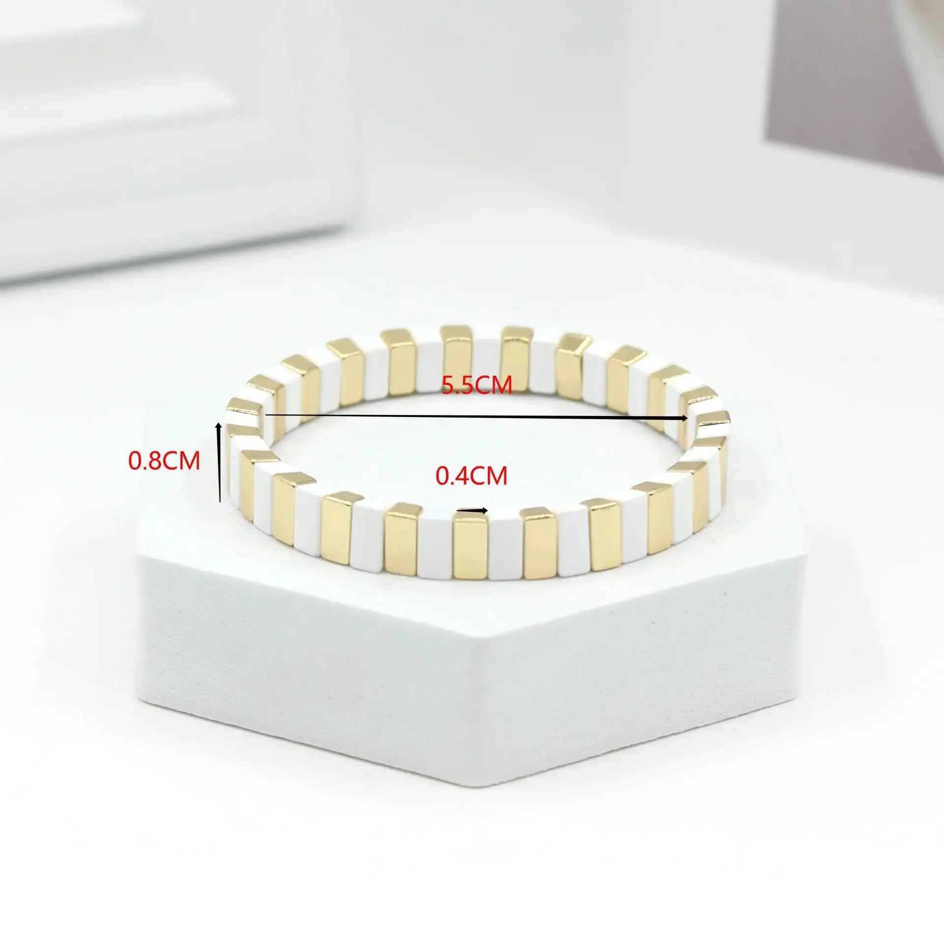 Bohemian Enamel White Cold Wind Autumn and Winter Models Stacking All-match Street Style Fashion Women\'s Bracelet Bangle Jewelry