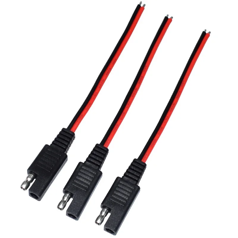 3PCS SAE Output Cable 18AWG 15CM 2 Pcs SAE Power Connector Extension Cables 2 Pin SAE Quick Connector Disconnect Single Plug