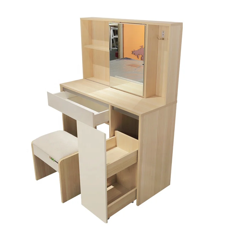 Factory Classic Wooden Dresser New Design Dresser with Locker and Mirror