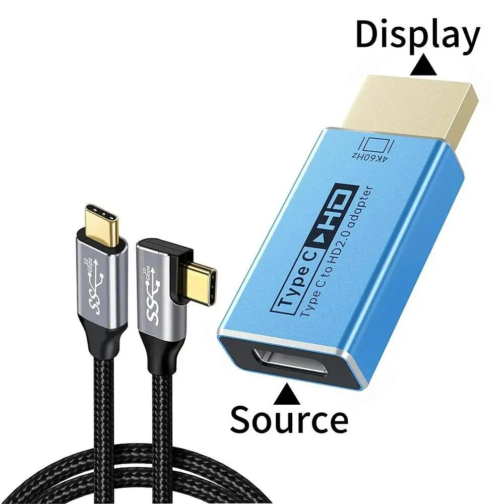 USB C Source Thunderbolt3/4 to 4K@60Hz HDMI-compatible Display Adapter for Macbook Pro Laptop To Target HD Monitor/TV/Projector