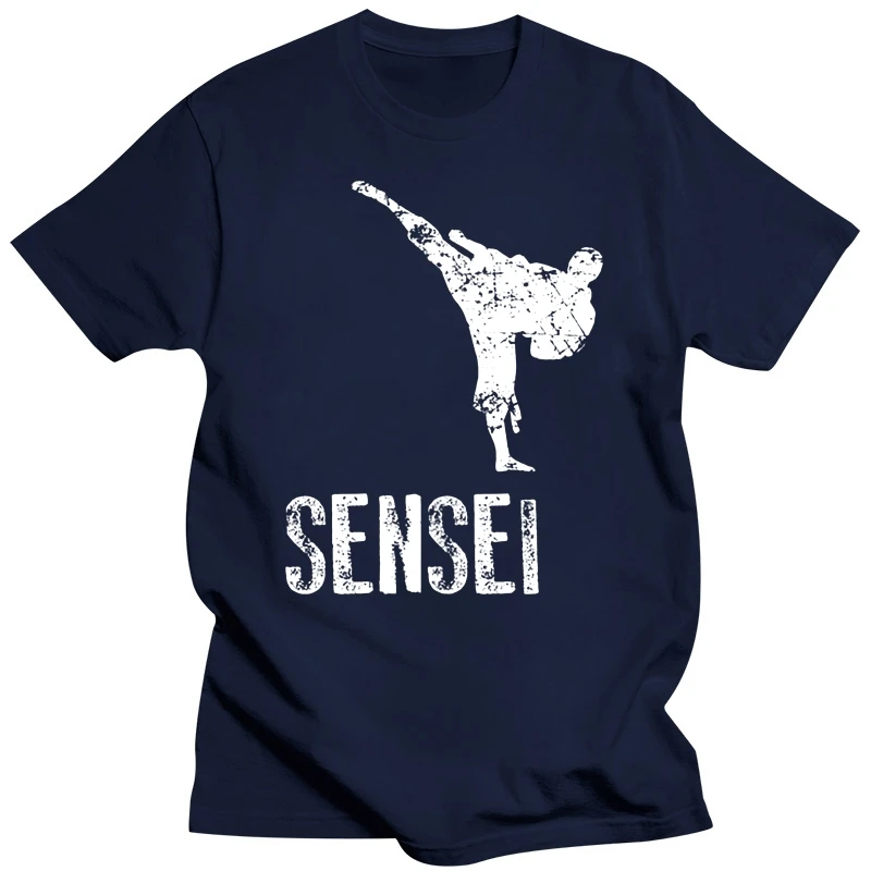 Karate Shirt, Sensei Cool Martial Arts Gift Party Printed Tees Hip Hop Cotton Man T Shirt