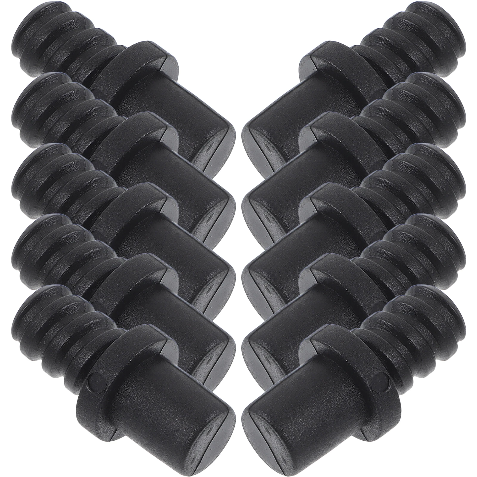 

10pcs Toilet Brush Connector 16mm Spiral Lock Threaded Tip Adapter Brush Handle Pole Supplies Plastic Attachments