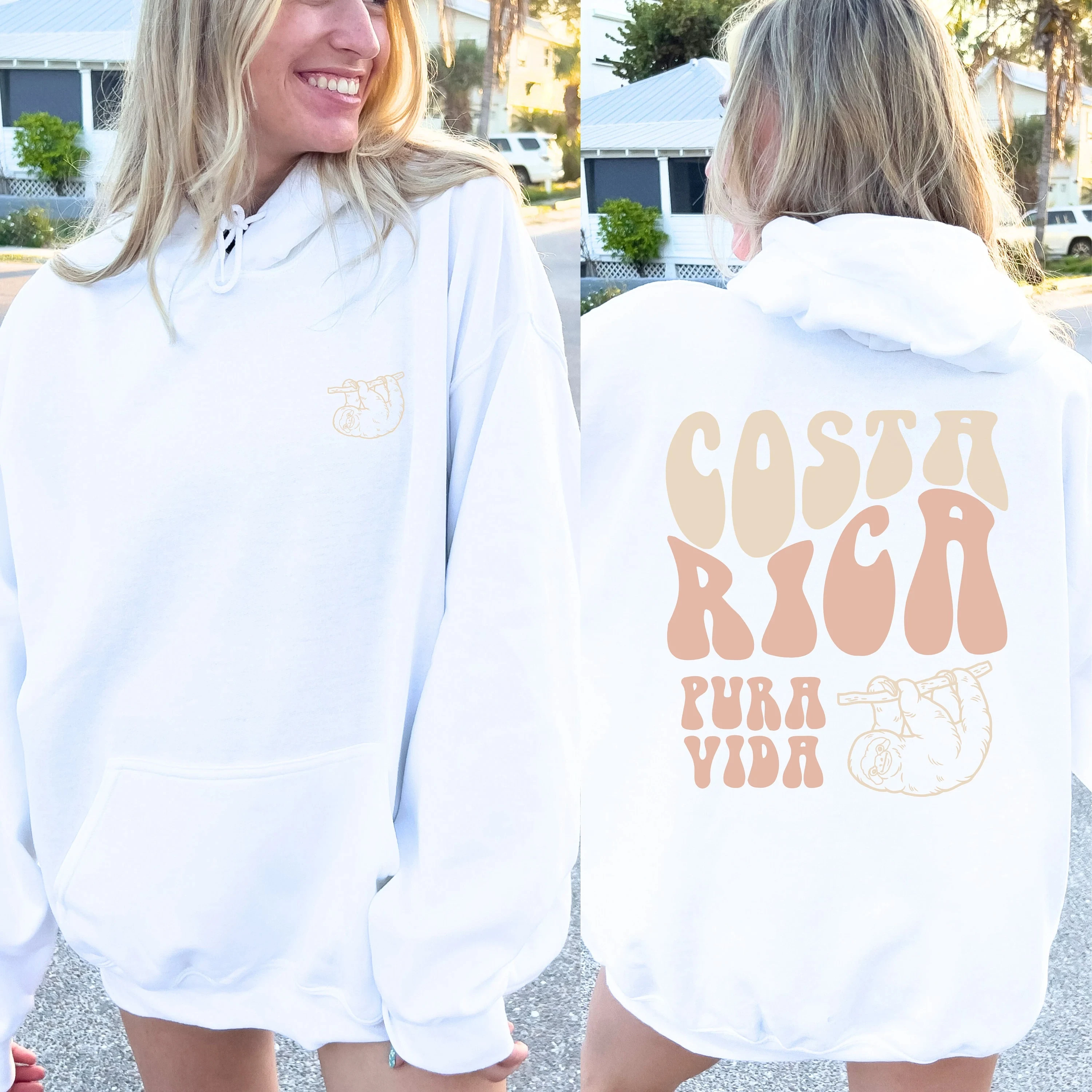 Costa Rica Hoodie Men's and Women's Long Sleeve Sweatshirt Pullover Y2k Tops Fashion Casual Autumn and Winter Clothing Hoodies