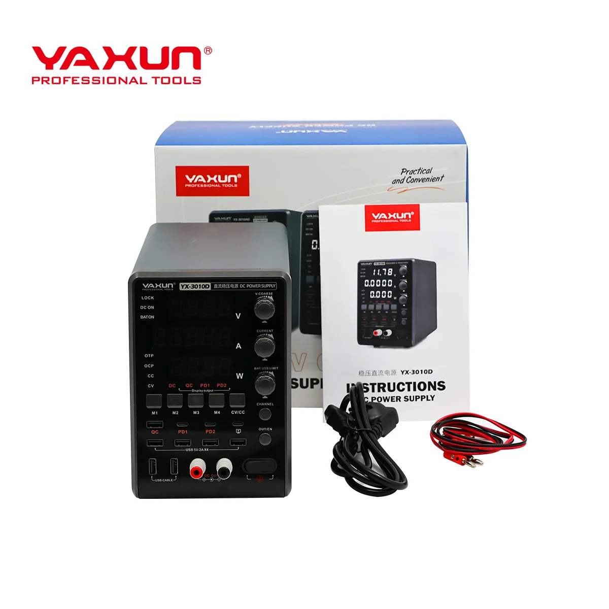 YAXUN YX-3010D Digital DC Power Supply 30V 10A High Precision