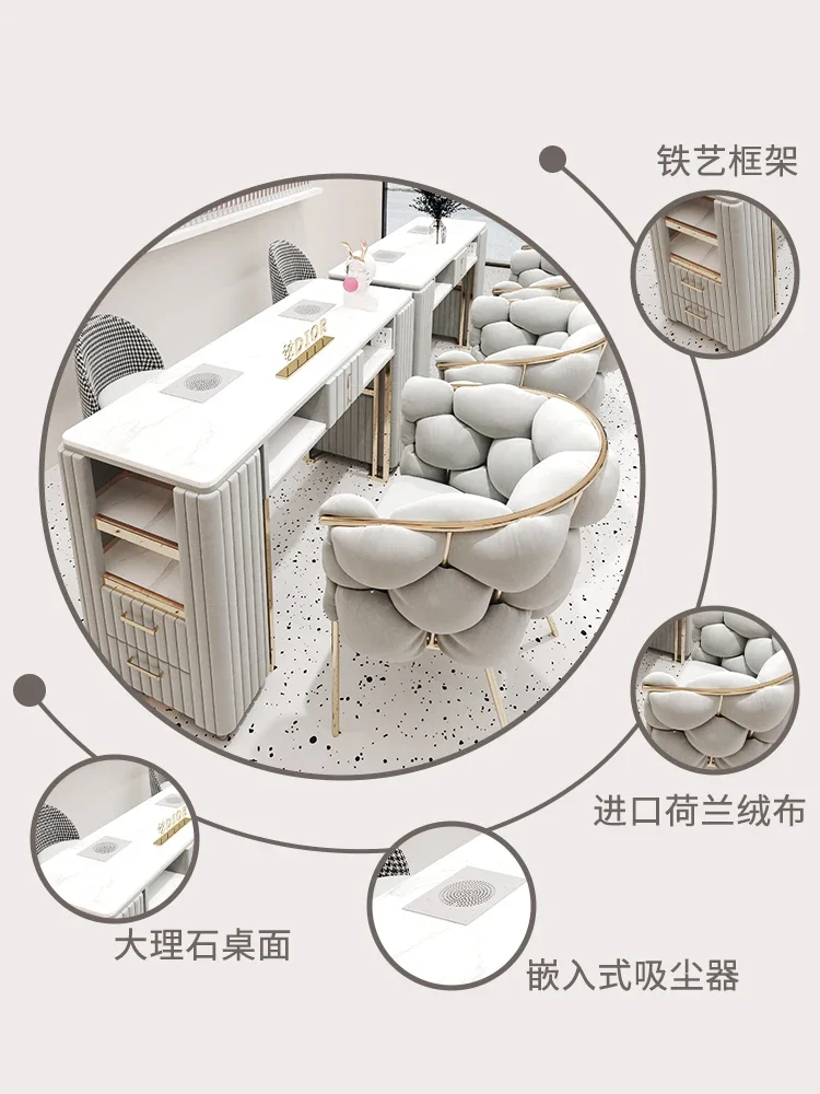 Dali Internet Celebrity Single Person Double-layer Nail Table Double Person Manicure Table Modern Workbench