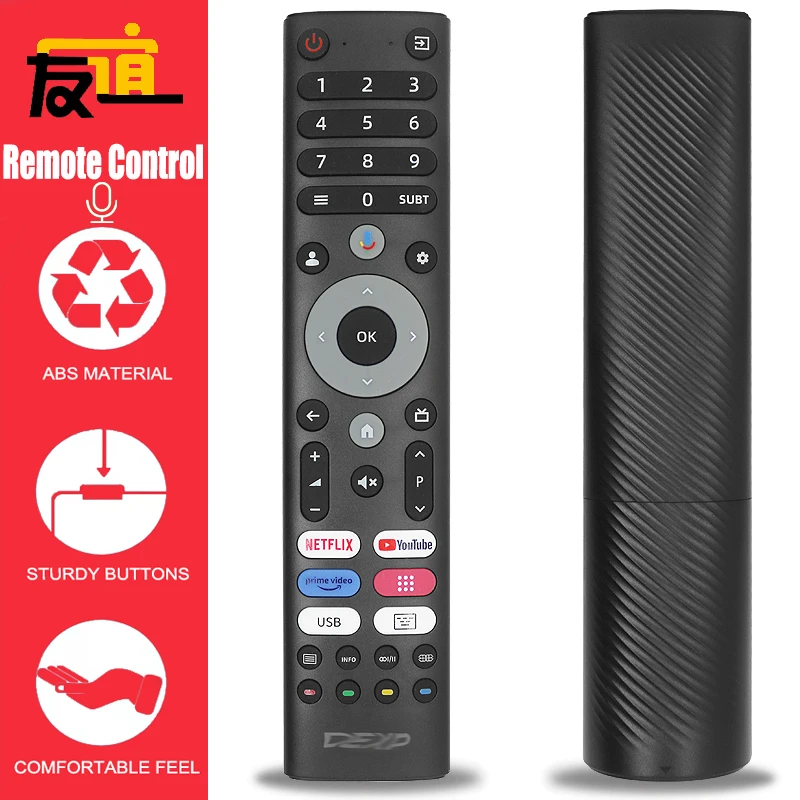 

Original DEXP Voice Remote Control, compatible with smart TVs: ChiQ L32H7G, L32H8CG, U43H7C, U55QG7L; BLAUPUNKT Peaq