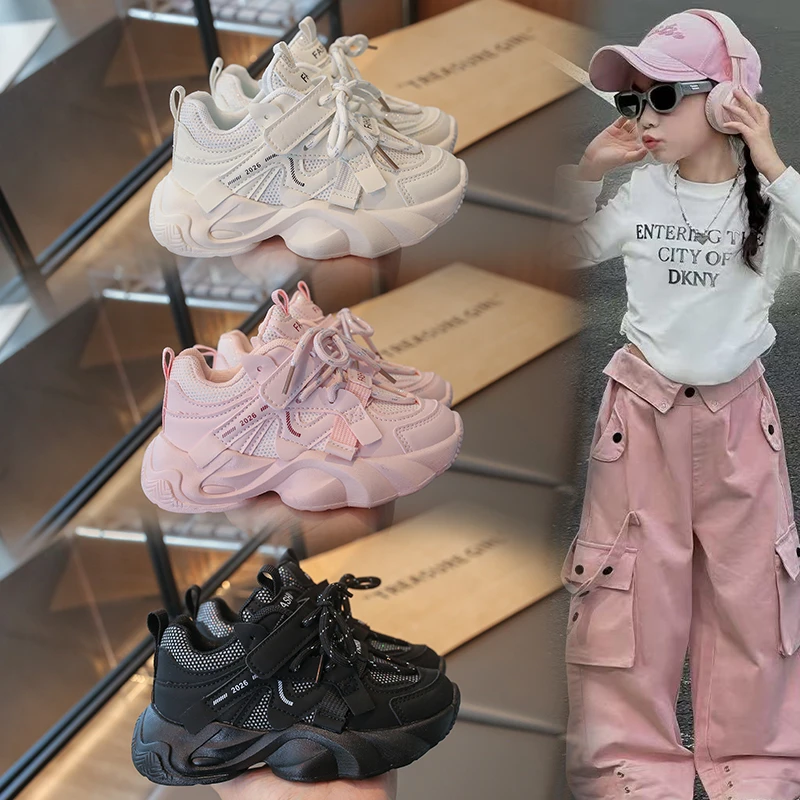 

Children's Shoes for Girls 2026 New Spring and Autumn Children's Sports Sneakers Baby Girl Shoes Sportschuhe Kinder