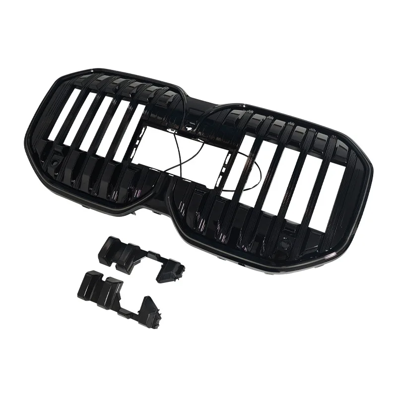 

Для BMW 7 серии G70 i7 2023+ Высококачественные автомобильные передние светодиодные гоночные грили из АБС-пластика с лампой, глянцевый черный комплект M Sport Grill Grid Body Kit