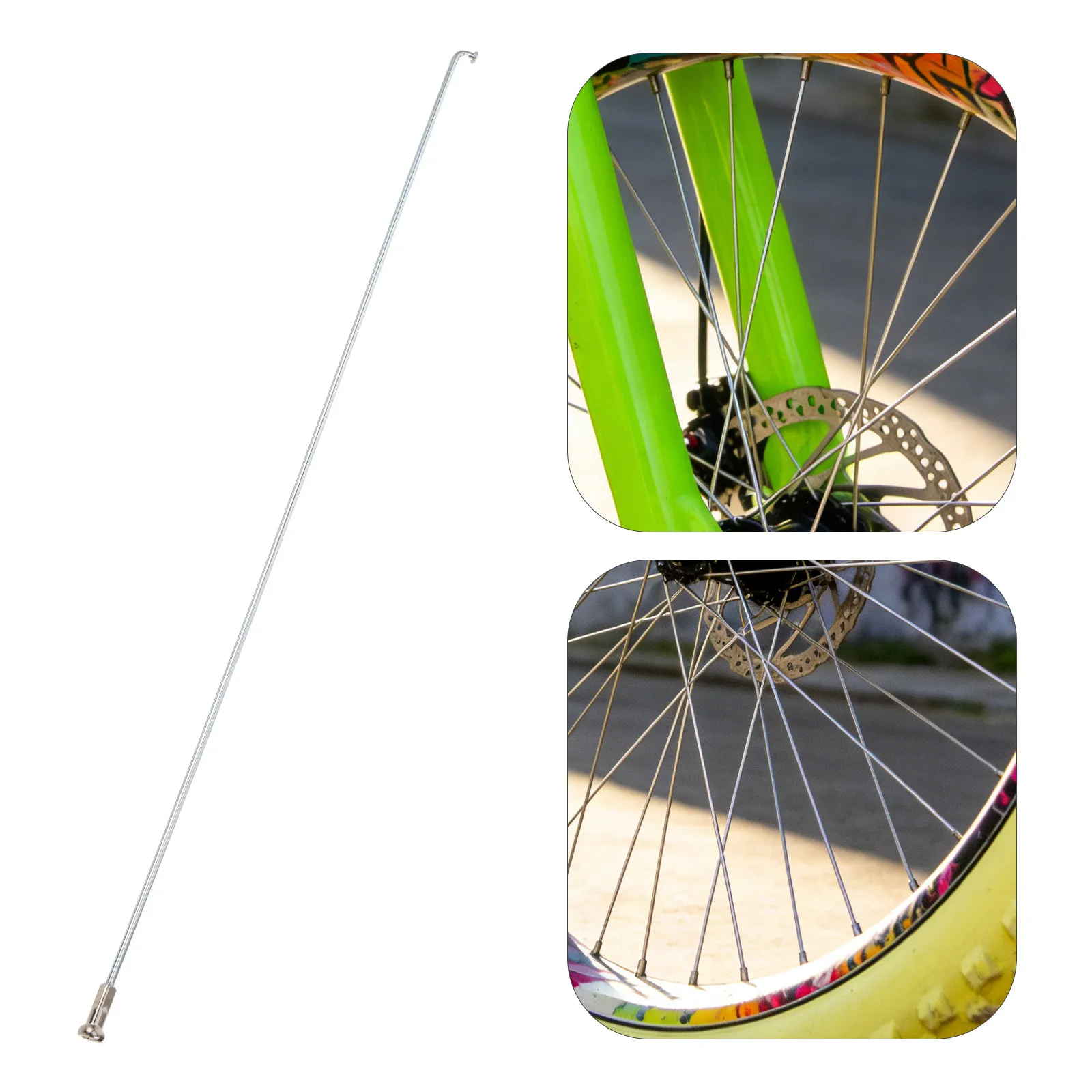 

36pcs 14G 290mm J Bend Bicycle Spokes - Galvanized Steel Bike Spokes with Copper Nipples, Rust-Resistant Durable Replacement