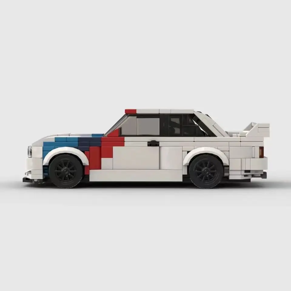 MOC Technical M3 E30 Racing Sportscar Vehicle, Speed Champion Inboulon importer décennie ks, Brick Creative Garage Toys for Boys, 455PCs