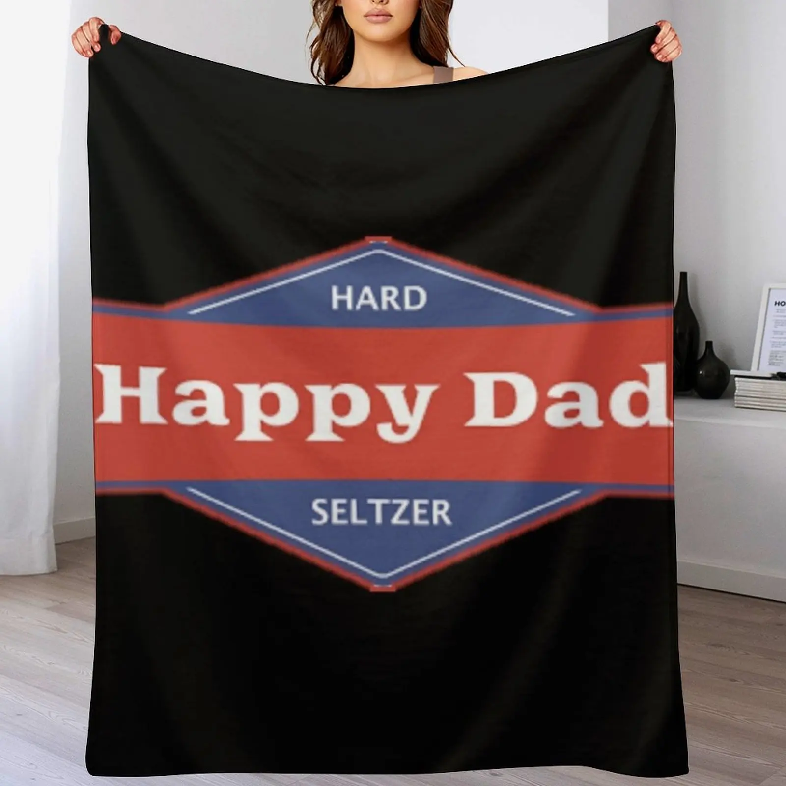 Happy Dad Seltzer Throw Blanket