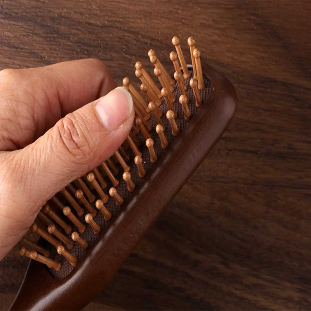 Eco-Friendly Wooden Comb Meridian Massage Anti-Static No-Snags Wide Tooth Comb Women Straight Curly Hair Brushes Hairbrushes