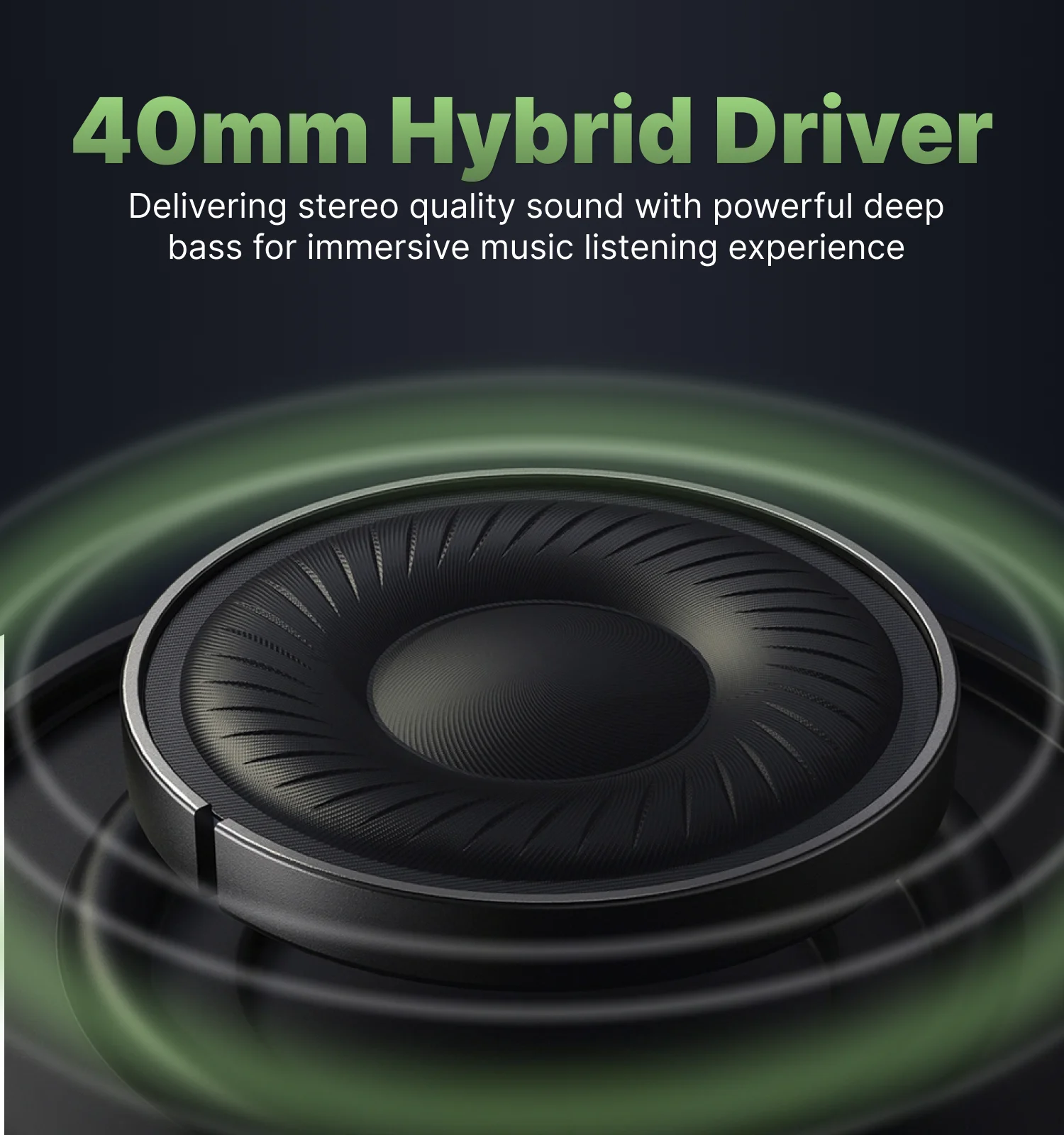 Hmusic MS04 Foldable ANC Over-Ear Bluetooth Headphones Hi-Res Audio Clear Calls 80H Play Ultra-Soft Memory Foam for Work & Trave