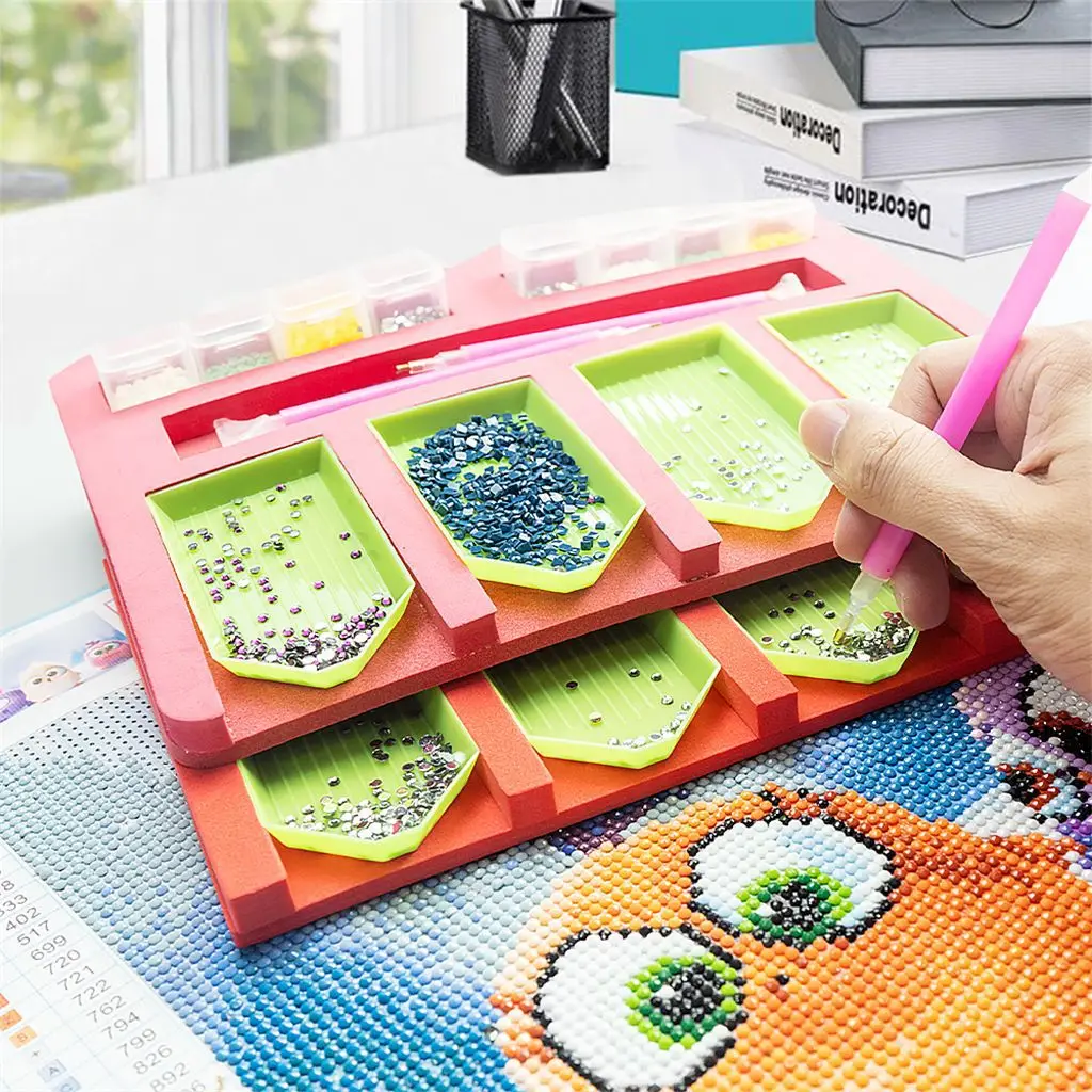 Wholesale Multifunction Sponge Colorful Tray Organizer Holder Diy Diamond Painting Tool Accessotires Kits