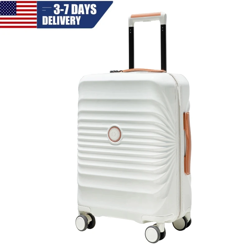 Equipaje rígido de 28 pulgadas con ruedas giratorias, maleta grande con cerradura TSA, equipaje con asa de cuero