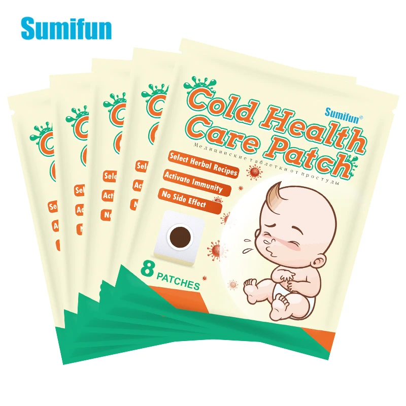 

8/24/40/80Pcs Sumifun Cold Therapy Patch Cough Headache Relief Sore Throat Sneeze Herbal Phlegm Stuffy Runny Nose Plaster