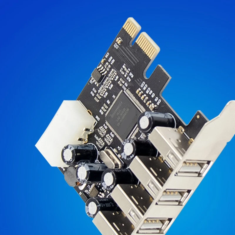 1 conjunto de placa conversora pci-e para 4 portas usb 2.0 chipset mcs9990 permite placa riser usb de troca quente pcb