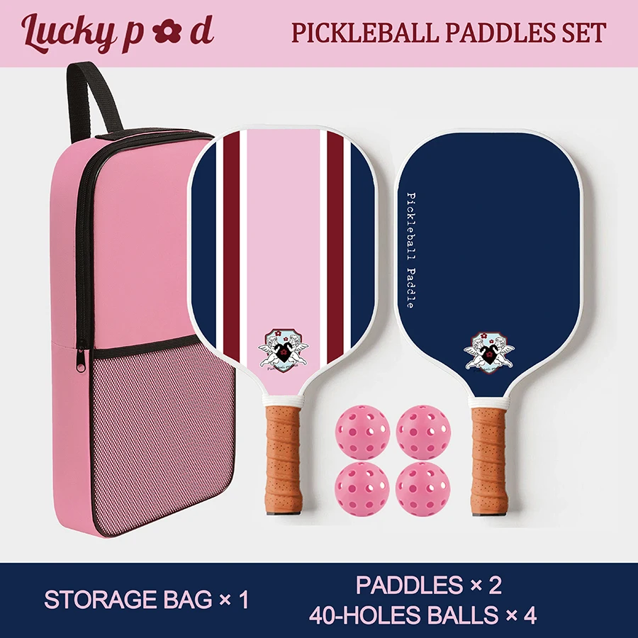 Pickleball Paddles Set of 2 Fiberglass Pickle Ball Pickleball Paddles USAPA Standards Fiberglass Rackets Beach Tennis Sports
