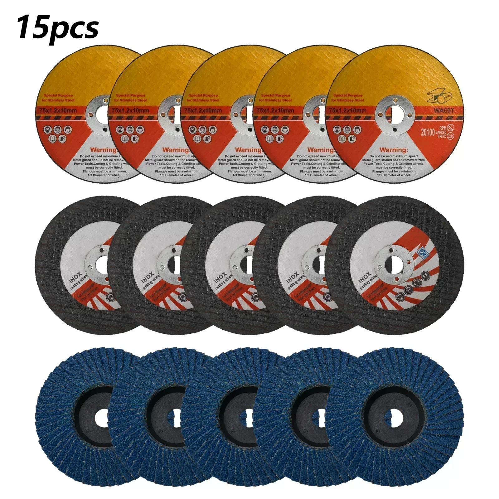 

15Pcs 75mm Mini Ultra-thin Cutting Disc Circular Resin Saw Blade Grinding Wheel For Angle Grinder Machine Polishing Flap Discs