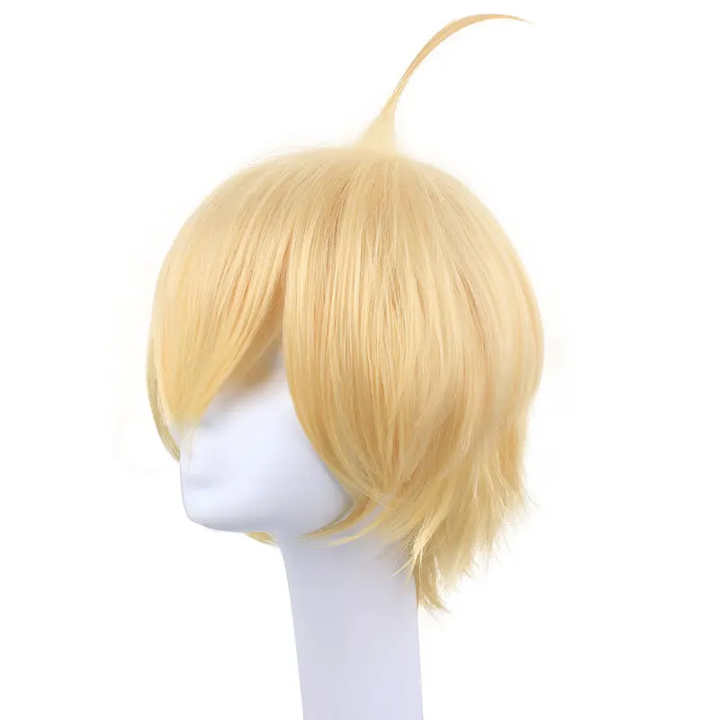 Peruca sonho entre as linhas cosplay peruca cabo de sino dourado com franja costeletas alongadas cabo de sino dourado peruca cosplay