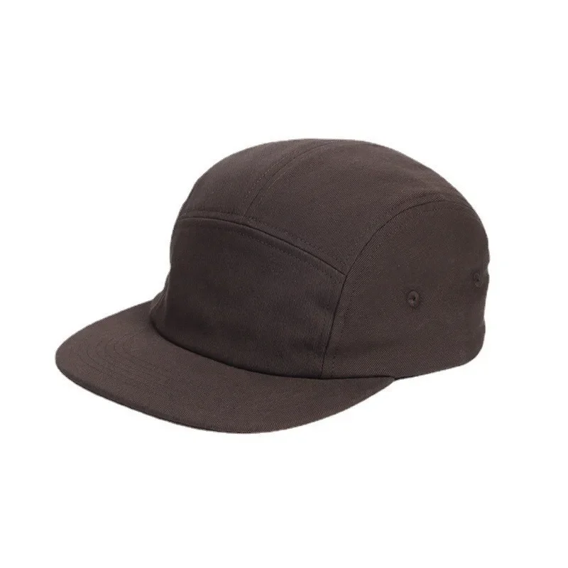 CasAdvantages-Casquette en pur coton à cinq panneaux pour hommes et femmes, Casquette d\'opérabilité de couleur unie, Casquette Snapback, Casquette