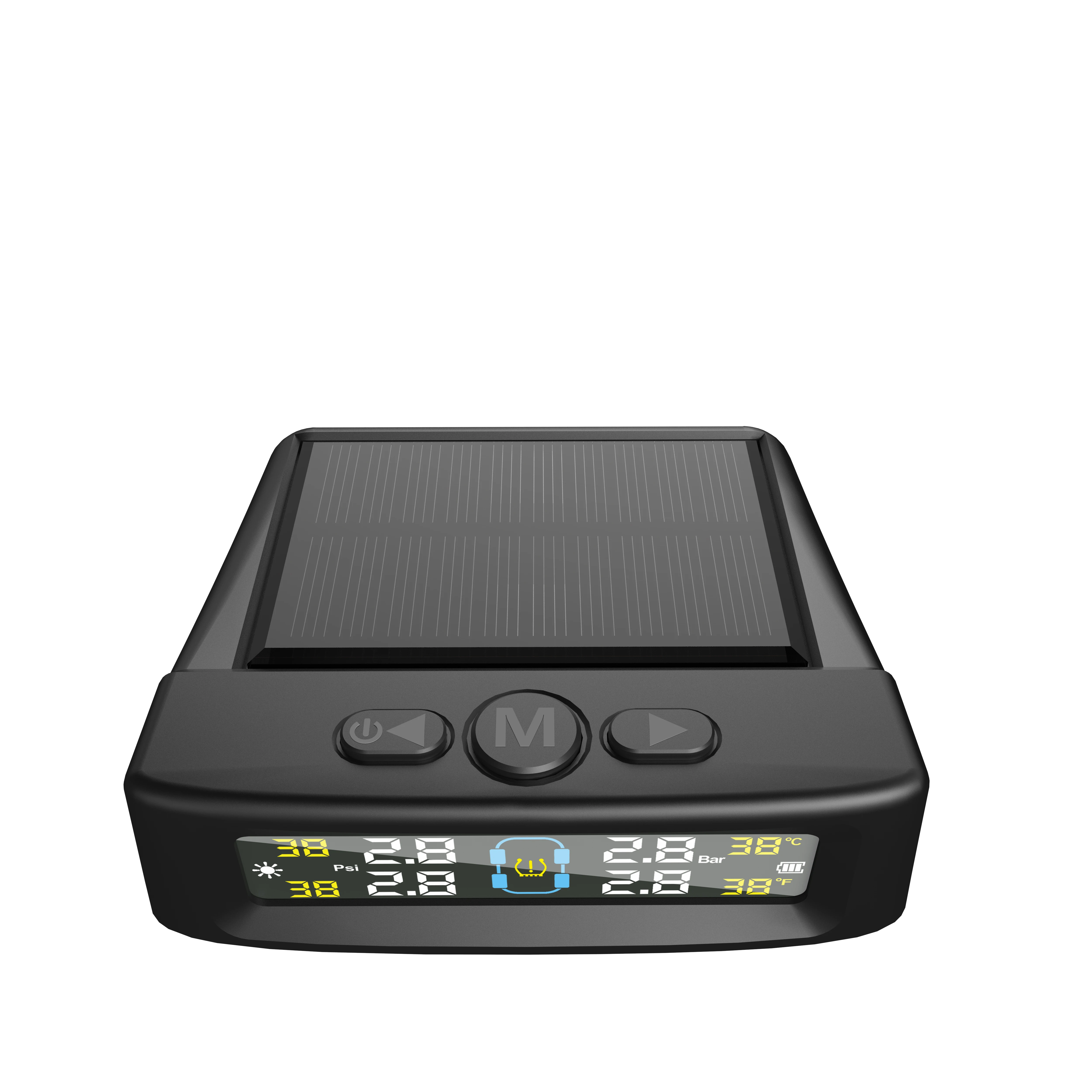 Solar Powered Digital LCD Display Auto Security Alarm System Car Tire Pressure Monitor TPMS For RV Parts Accessories Tyre