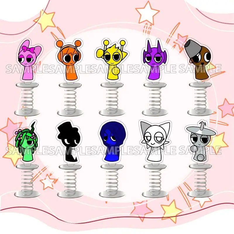

Kawaii Sprunki мультфильм настольный орнамент анус украшения креативные подарки для друзей акриловые пряжки и качающиеся