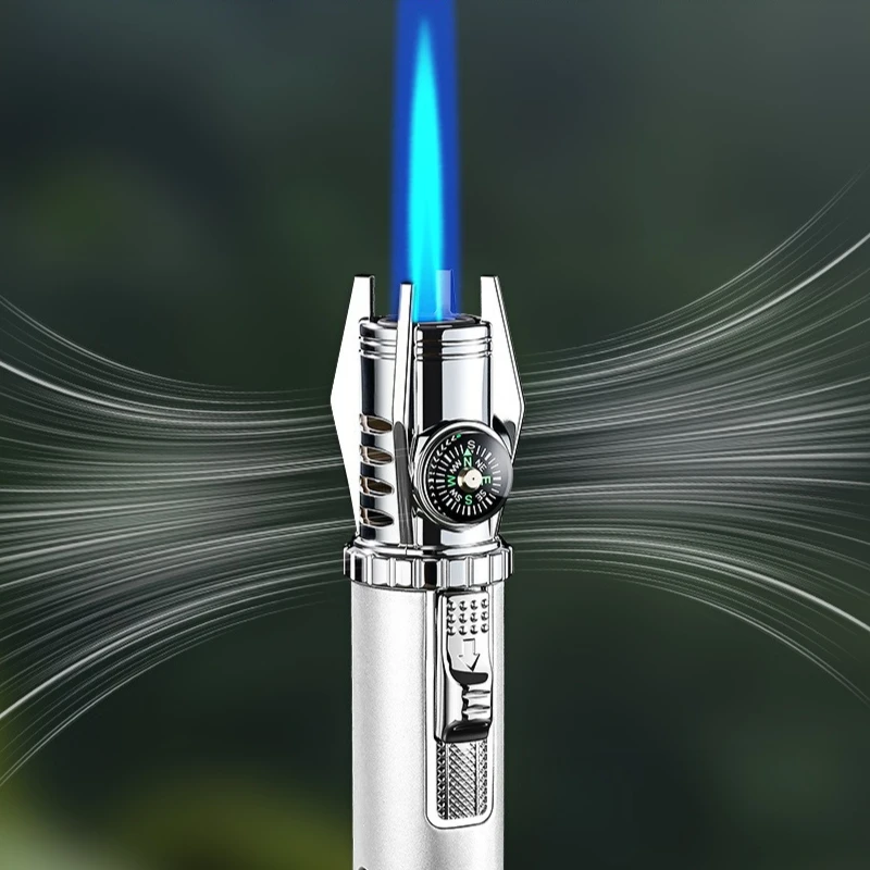 Mini Compact Scepter Planet Lightsaber Spray Gun Lighter Windproof Inflatable Lighter with Compass Outdoor Portable