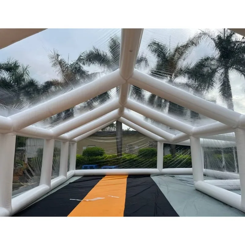 Commercial Grade Pvc Inflatable Transparent Pool Dome, Swimming Pools Clear Cover Tent Outdoor Blow up Pool Tent