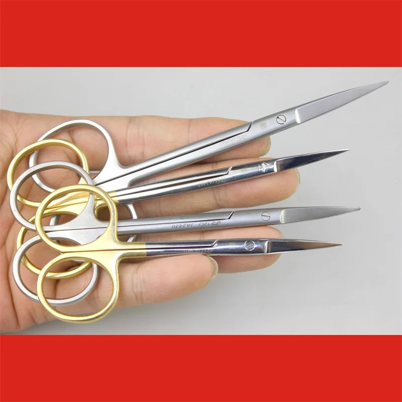 Admiralty Medical Small Blood Vessel Scissors Uncoated Gold Ring Blade Open Teeth Gold Handle Express Cutting Vascular Anatomy S