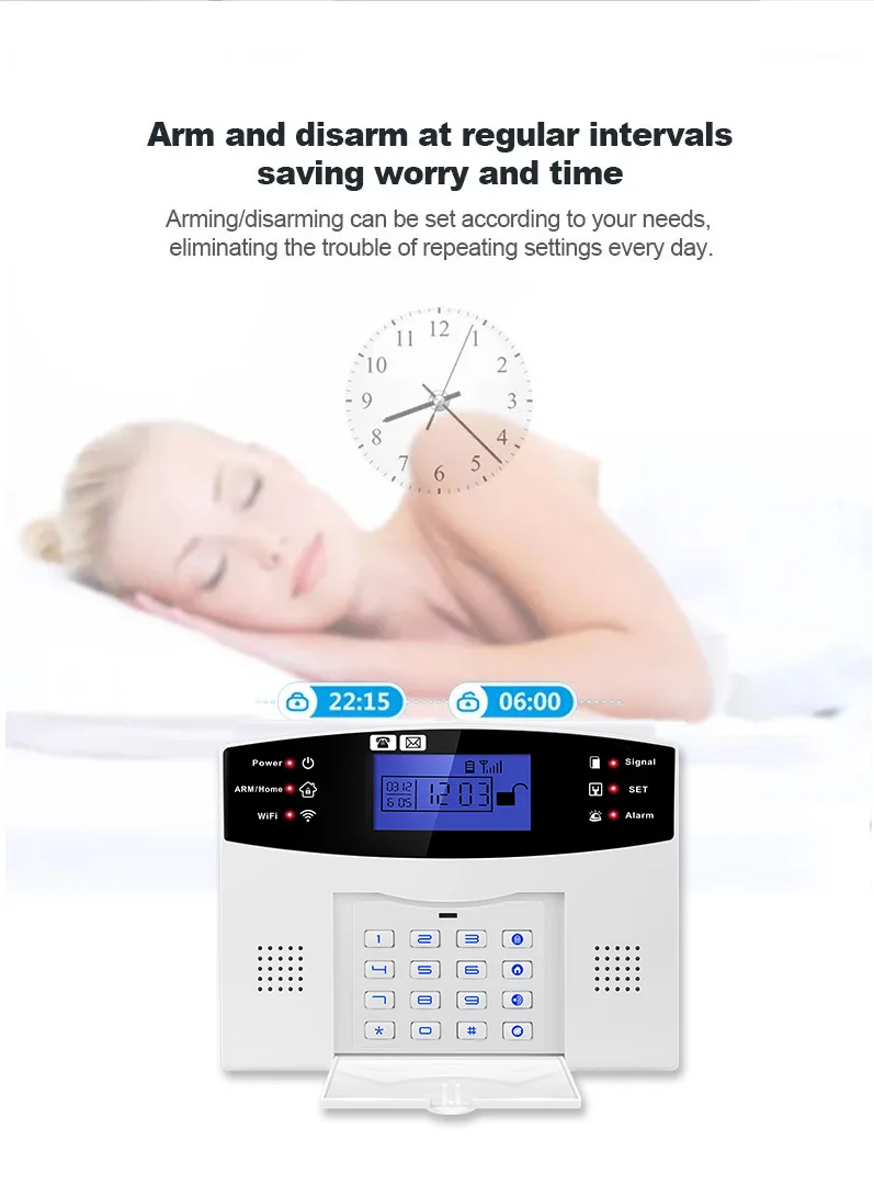 Sistema de Alarma de Seguridad para el Hogar DYGSM Tuya Smart 4G+Wifi, Sistema de Alarma Antirrobo Inalámbrico, Control 