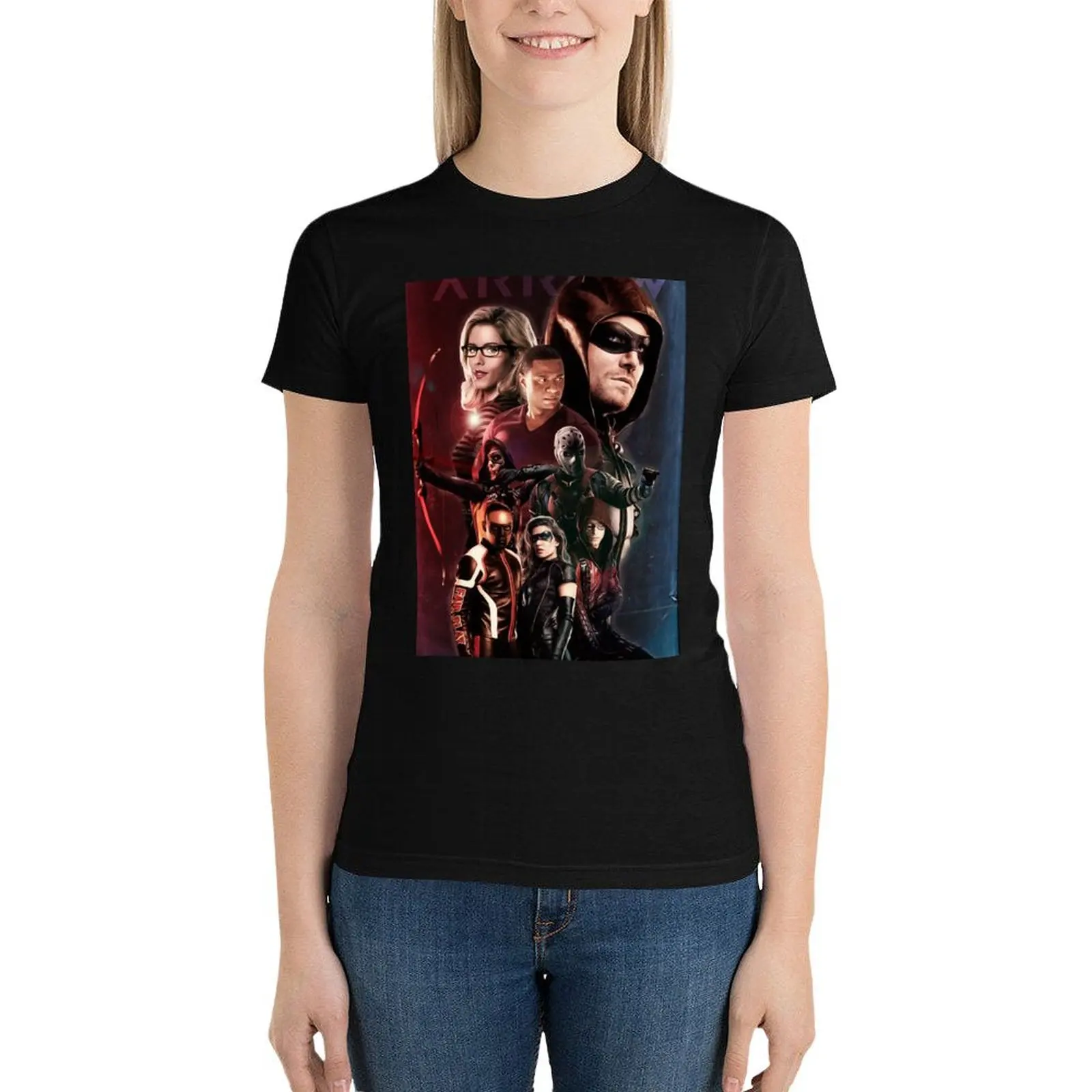 

arrow season 6 T-Shirt summer tops shirts graphic tees Woman T-shirts