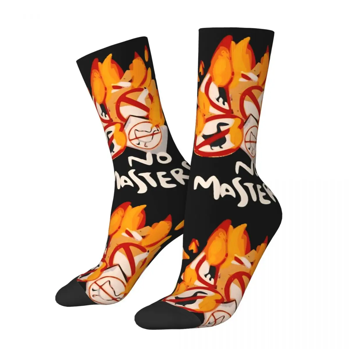 Crazy compression Fires Sock for Men Harajuku U-Untitled Goose Game Seamless Pattern Crew Sock Novelty