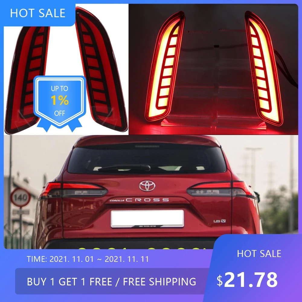 

Задний фонарь для Toyota Corolla Cross 2021-2022 гг., светодиодный, с функциями заднего хода и стоп-сигнала, аксессуар для автомобиля, противотуманный фонарь