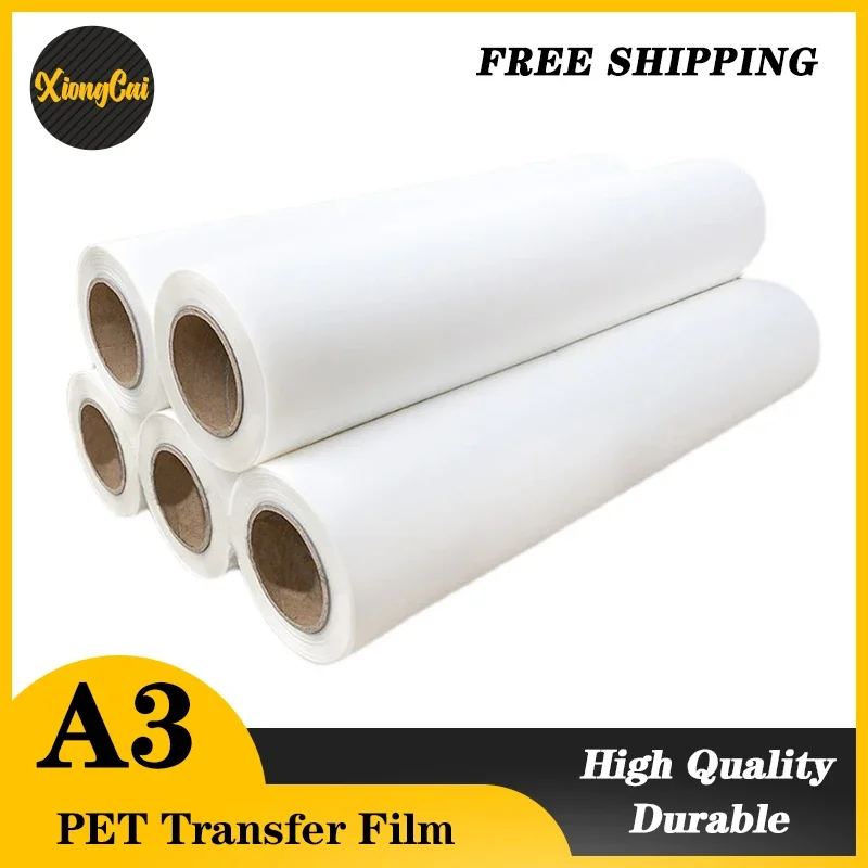 High Quality 30cm*100m DTF PET Film Rolls For T-shirt Heat Transfer ,Single Side Matte DTF Film Roll