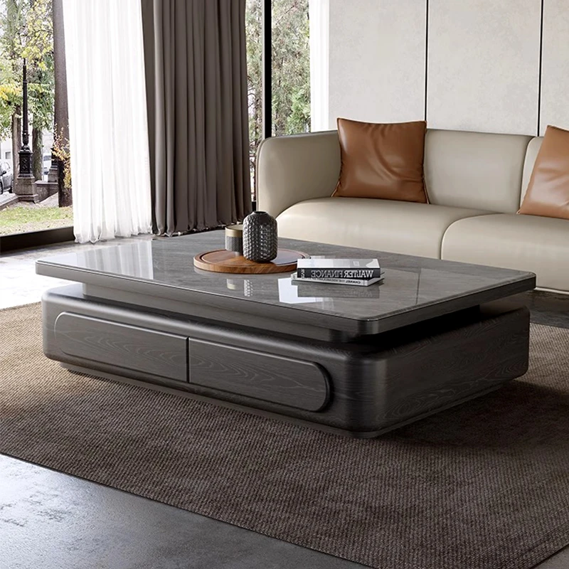 طاولات القهوة الفاخرة البسيطة الحديثة الشمال مستطيل تخزين طاولات القهوة خمر تصميم Mesas De Centro Para Sala الأثاث #3