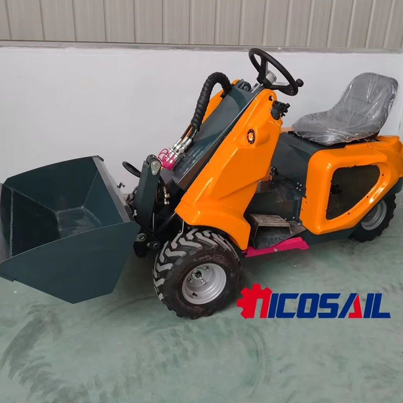 

Customized multifunctional agricultural mini compact three wheel skid steer loader for sale at factory price