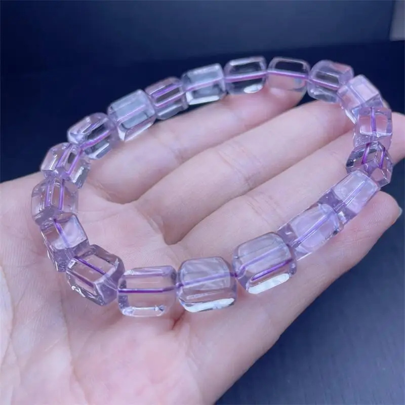 Natural Freeform Bolivian Amethyst Bracelet Fashion Healing Personalized For Men Women Gemstone Jewelry Lovers Gift 5.6-7.5mm