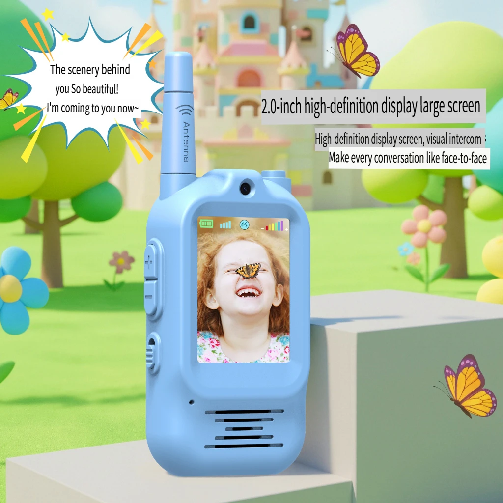 يمكن للاتصال الداخلي عبر الفيديو للأطفال إرسال دردشة صغيرة، وإرسال أيقونات، وإرسال صور، وإرسال صوتًا وإرسال مقاطع الفيديو، وألعاب الأطفال