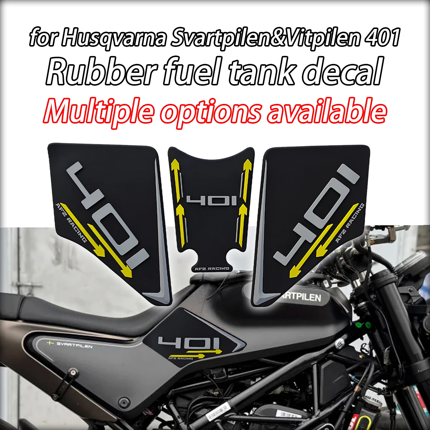 

Наклейки для мотоциклов Husqvarna 401 Svartpilen401 Vitpilen401, резиновые противоскользящие накладки на бак, боковые защитные наклейки