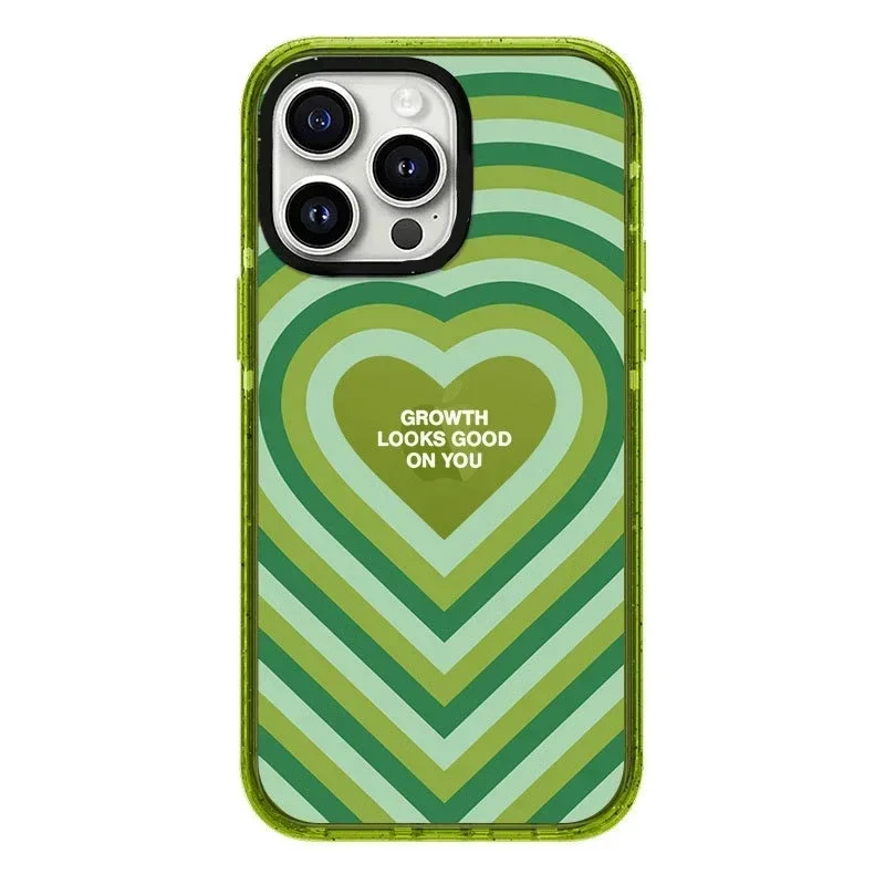 2.0 Acrylic Upgrade Border Heart Phone Case Cover for iPhone 11 12 13 14 15 Pro Max Case for iPhone 15 ProMax