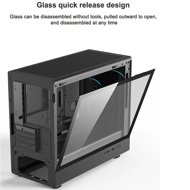 パワートレイン N1 PC ケース MATX ITX デスクトップケース垂直ガラス側透明ホストシェル 360 水冷 420 ミリメートル