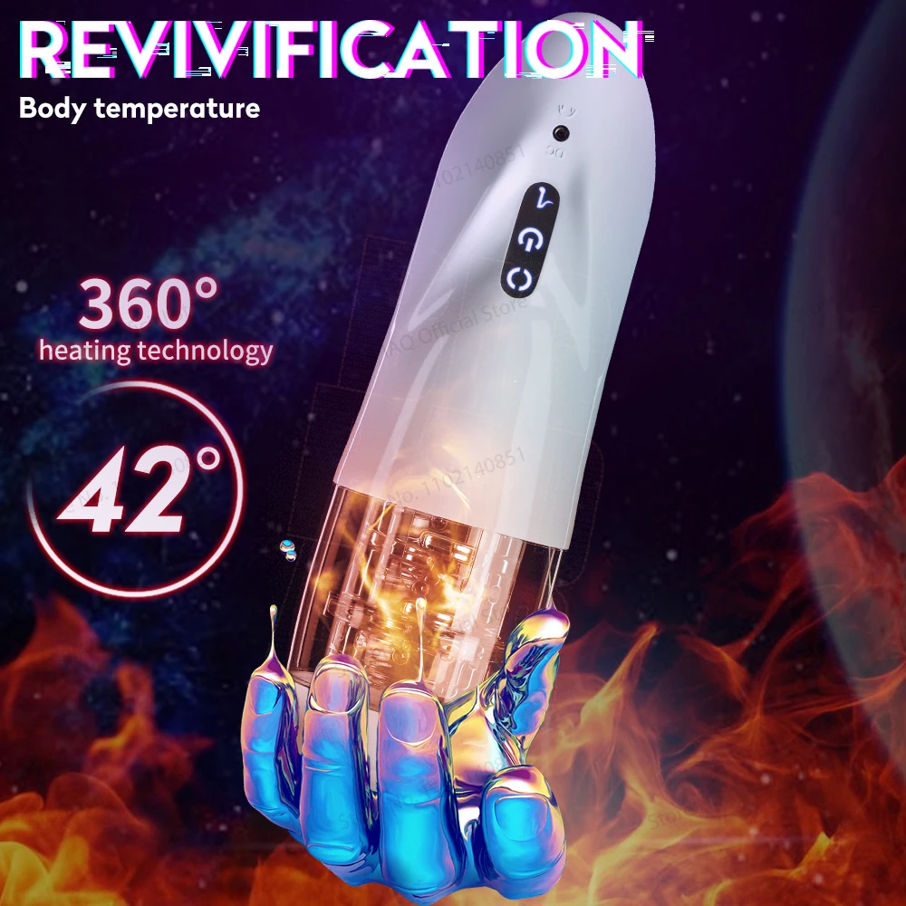 Male Masturbator Cup Automatic Rotation Pocket Pusssy Blowjob Silicone Vagina Sex Toy Adult Machine Masturbation for Men Tool